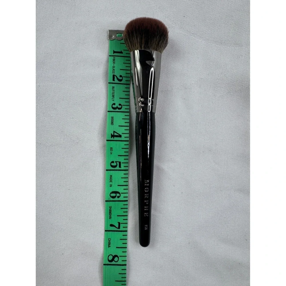 Morphe E56 Deluxe Under Eye Powder Brush Elite Series Black Silver Makeup Tool